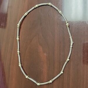 David Yurman 925, 14k beads hampton cable choker. teen, child 15.5”